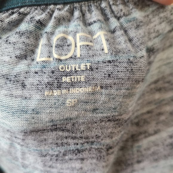 Loft Outlet Tie-Neck Sleeveless Striped Tank - Picture 6 of 7